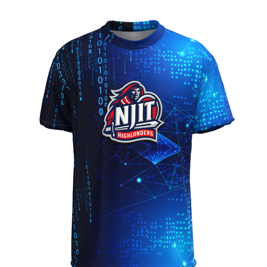 Performance T-Shirt NJIT Blue 0's and 1's