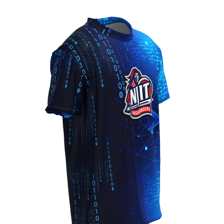 Performance T-Shirt NJIT Blue 0's and 1's