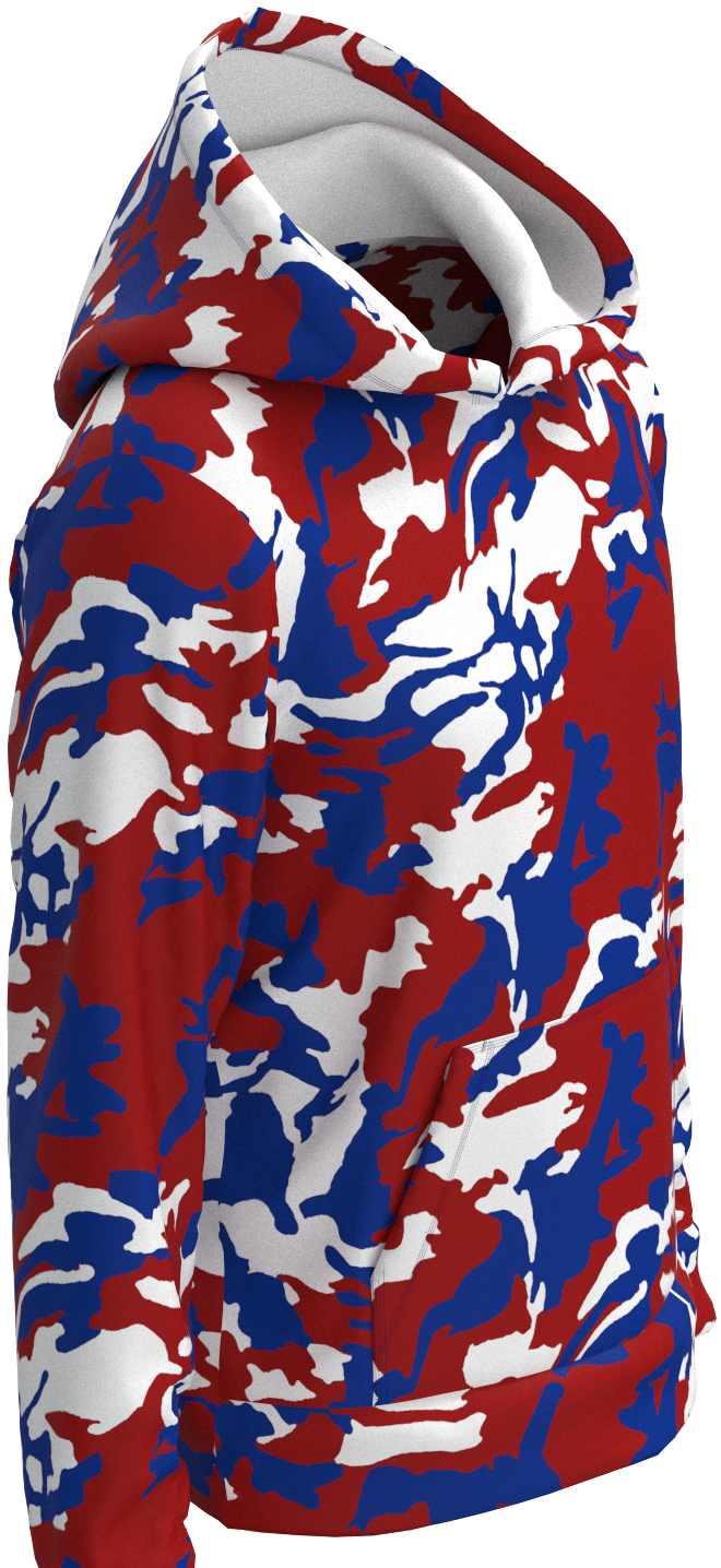 BUF Camo Red White Blue - Hoodie