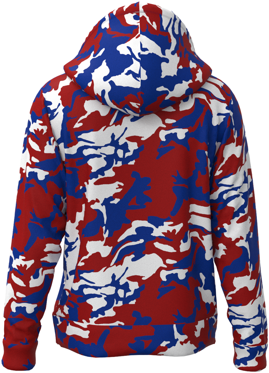 BUF Camo Red White Blue - Hoodie