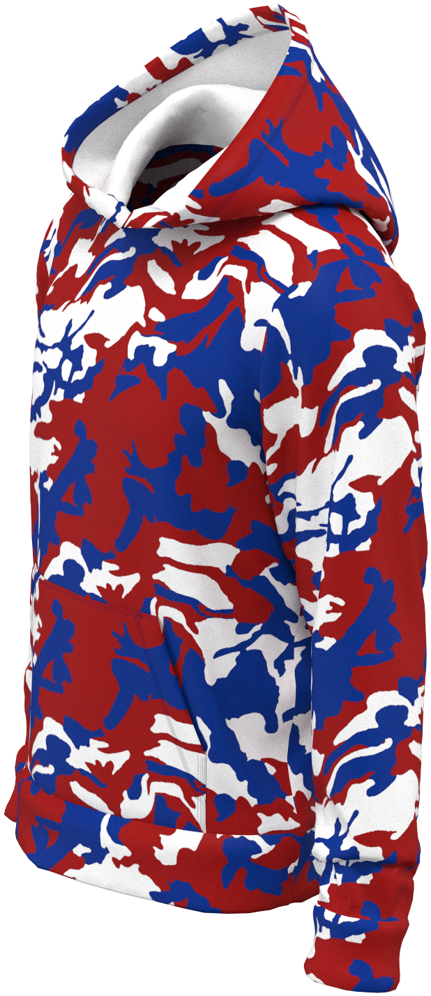 BUF Camo Red White Blue - Hoodie