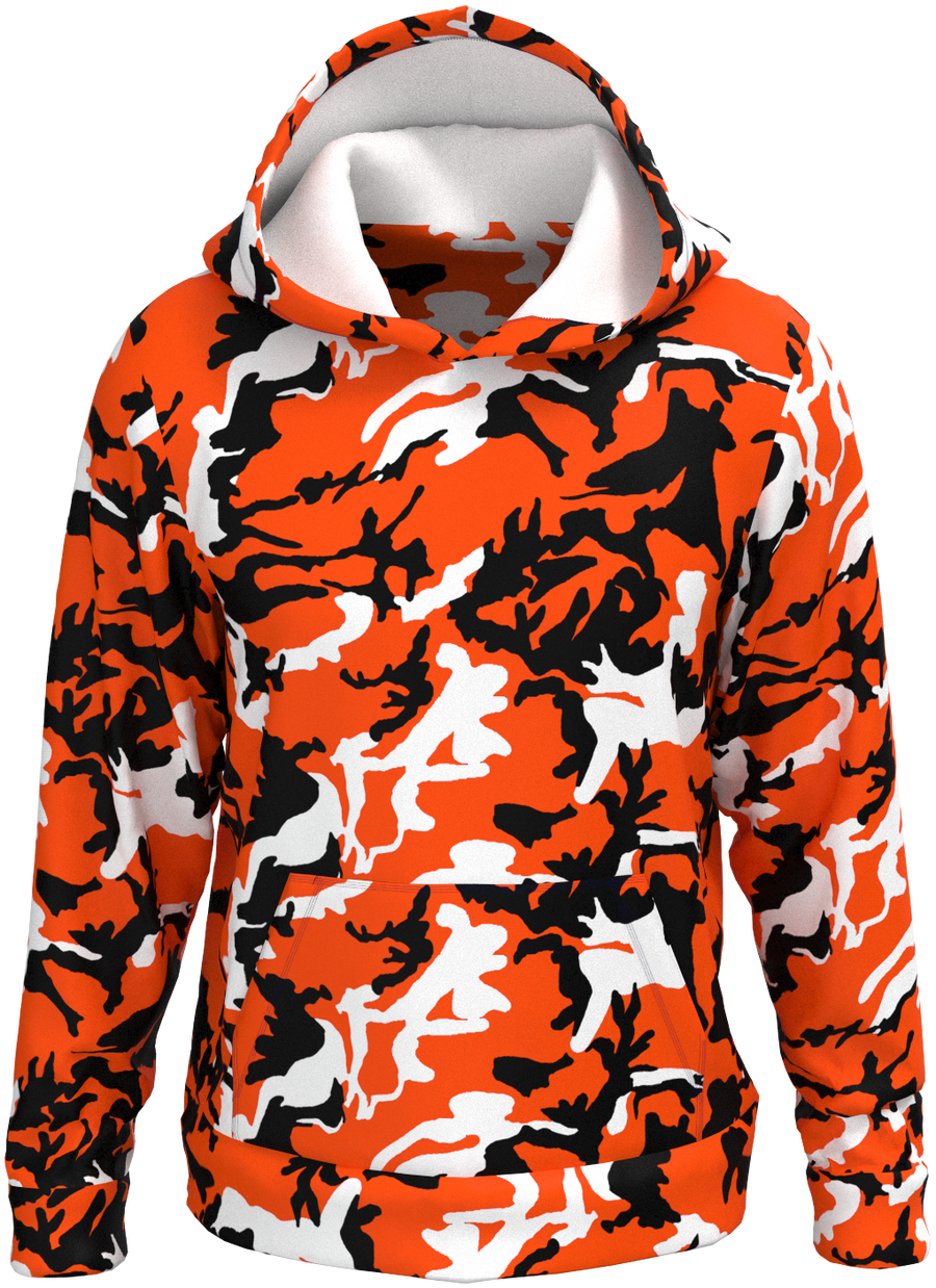 CIN Camo Orange Black- Hoodie