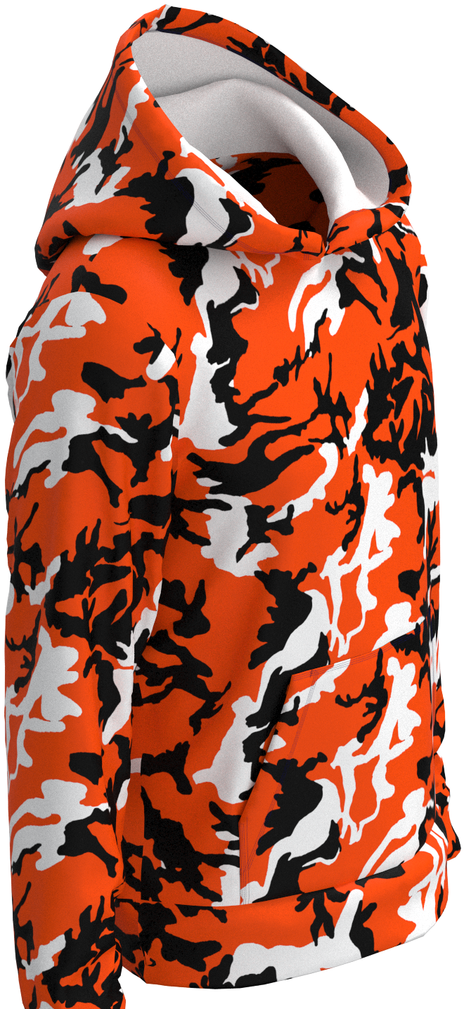 CIN Camo Orange Black- Hoodie