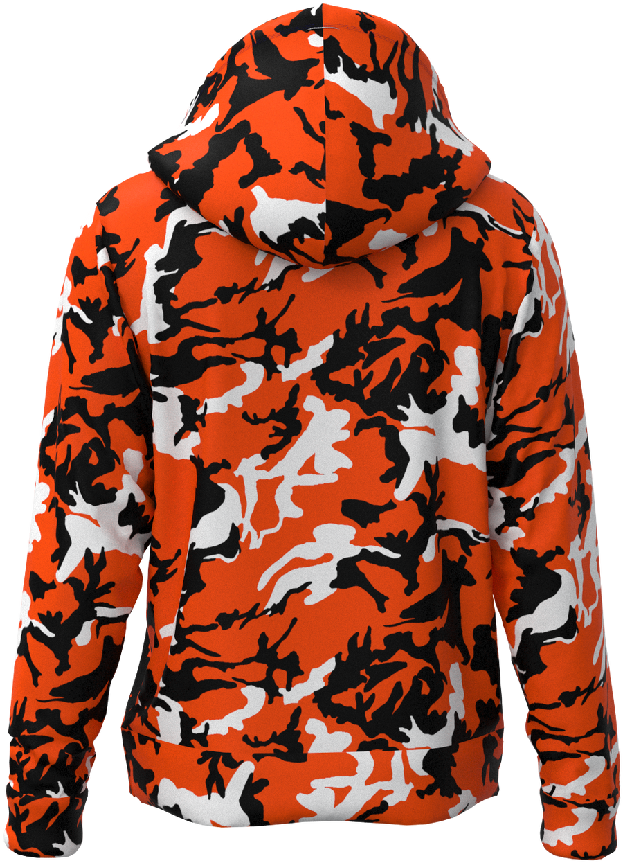 CIN Camo Orange Black- Hoodie