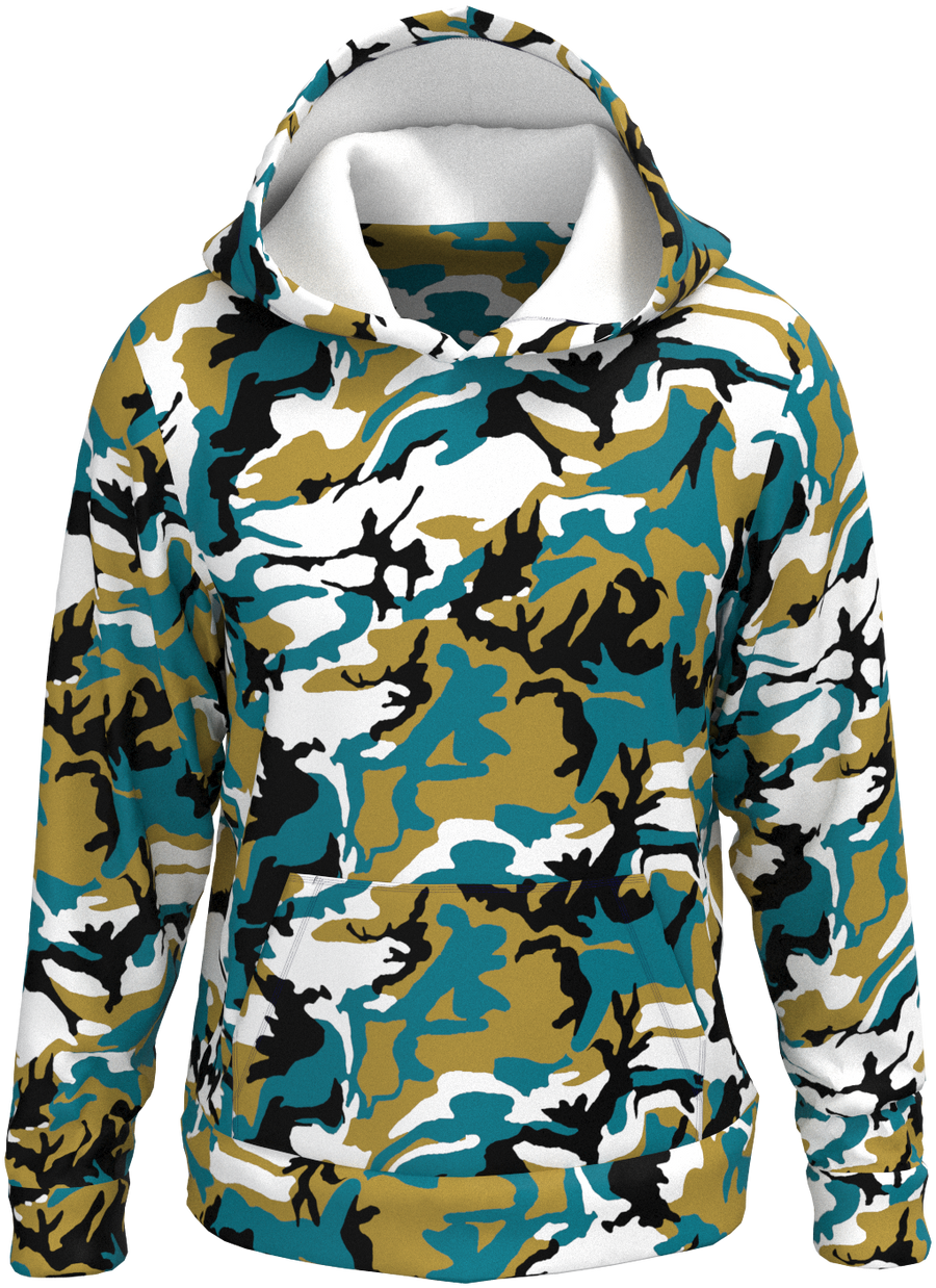 JAX Camo Teal Gold - Hoodie