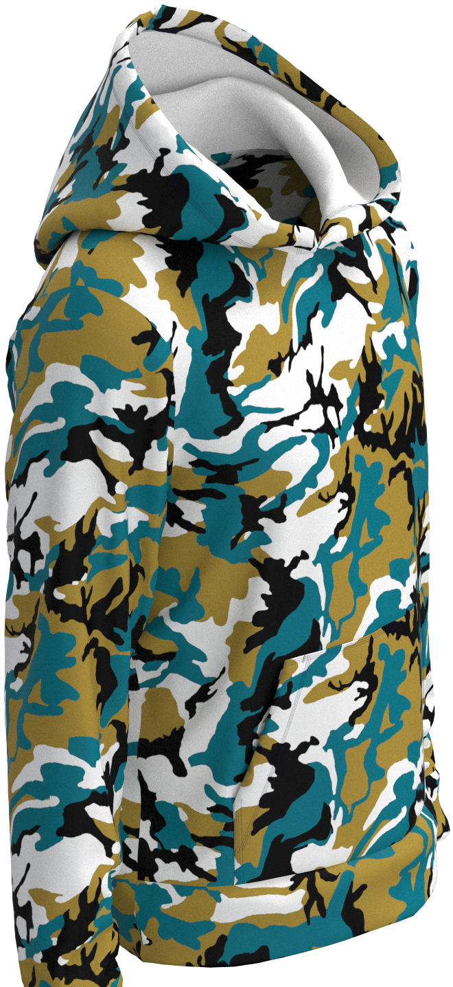 JAX Camo Teal Gold - Hoodie