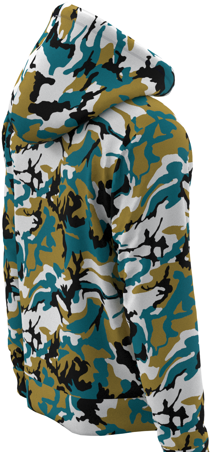 JAX Camo Teal Gold - Hoodie