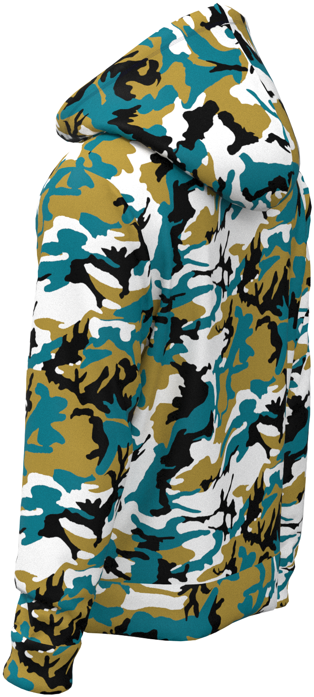 JAX Camo Teal Gold - Hoodie