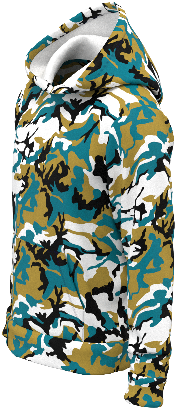 JAX Camo Teal Gold - Hoodie