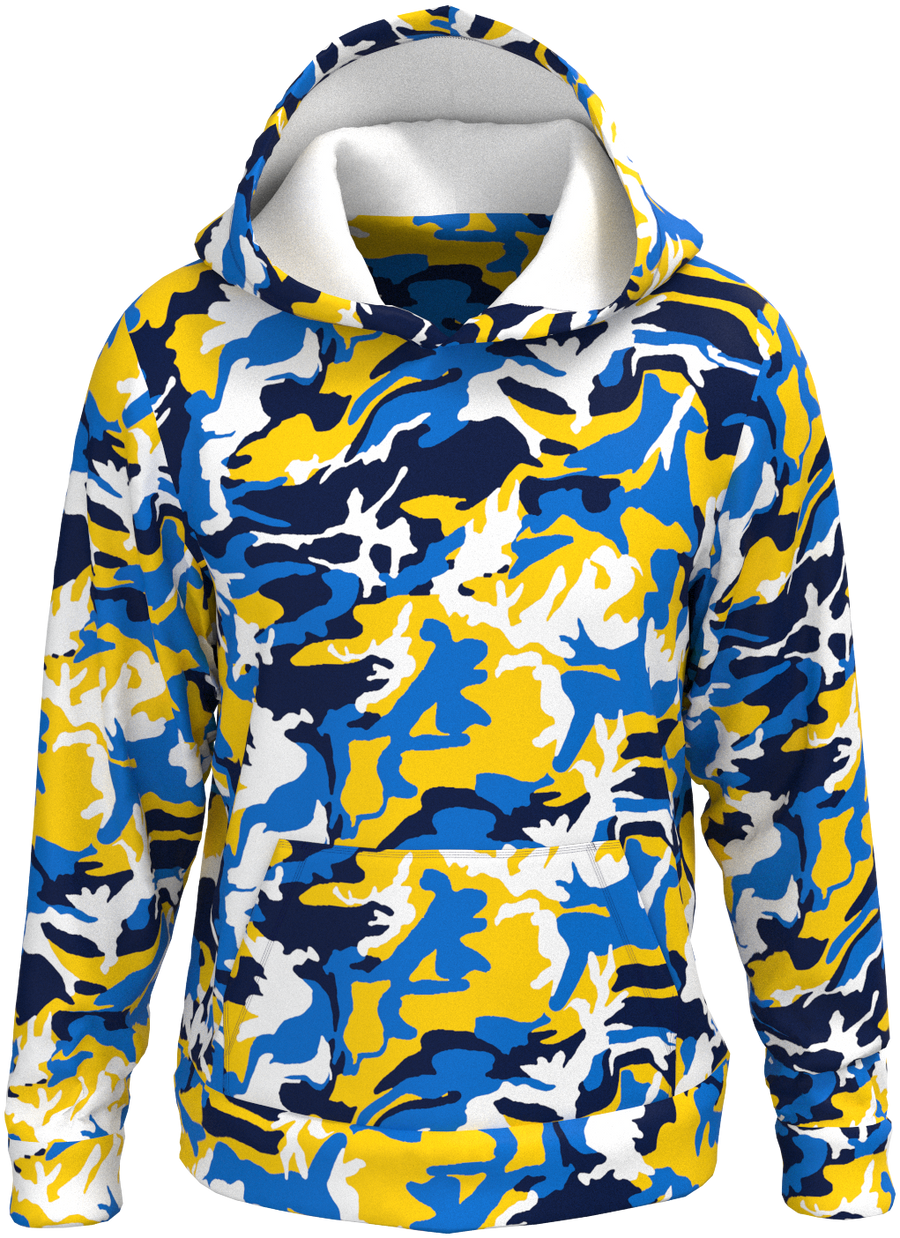 LA Camo Blue Yellow - Hoodie