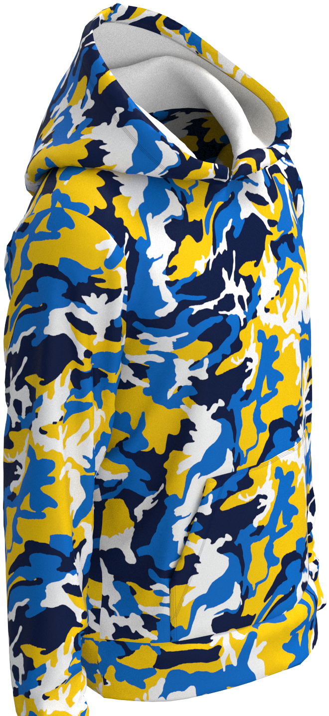 LA Camo Blue Yellow - Hoodie