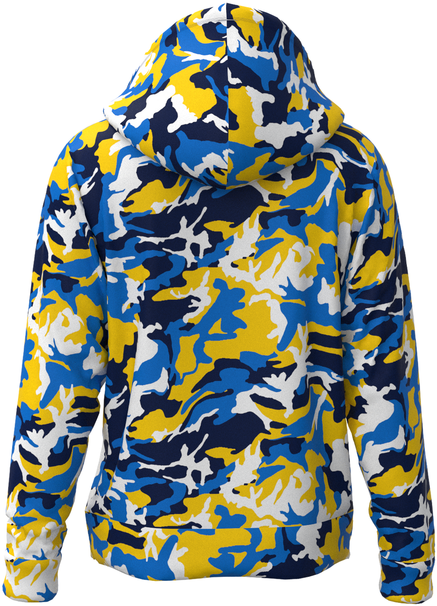 LA Camo Blue Yellow - Hoodie