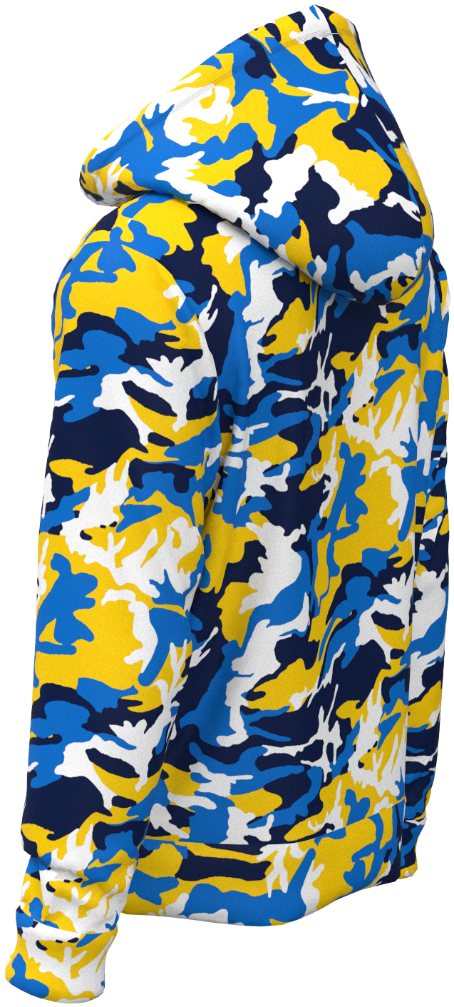 LA Camo Blue Yellow - Hoodie