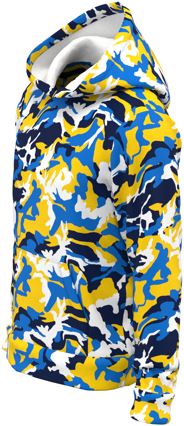 LA Camo Blue Yellow - Hoodie