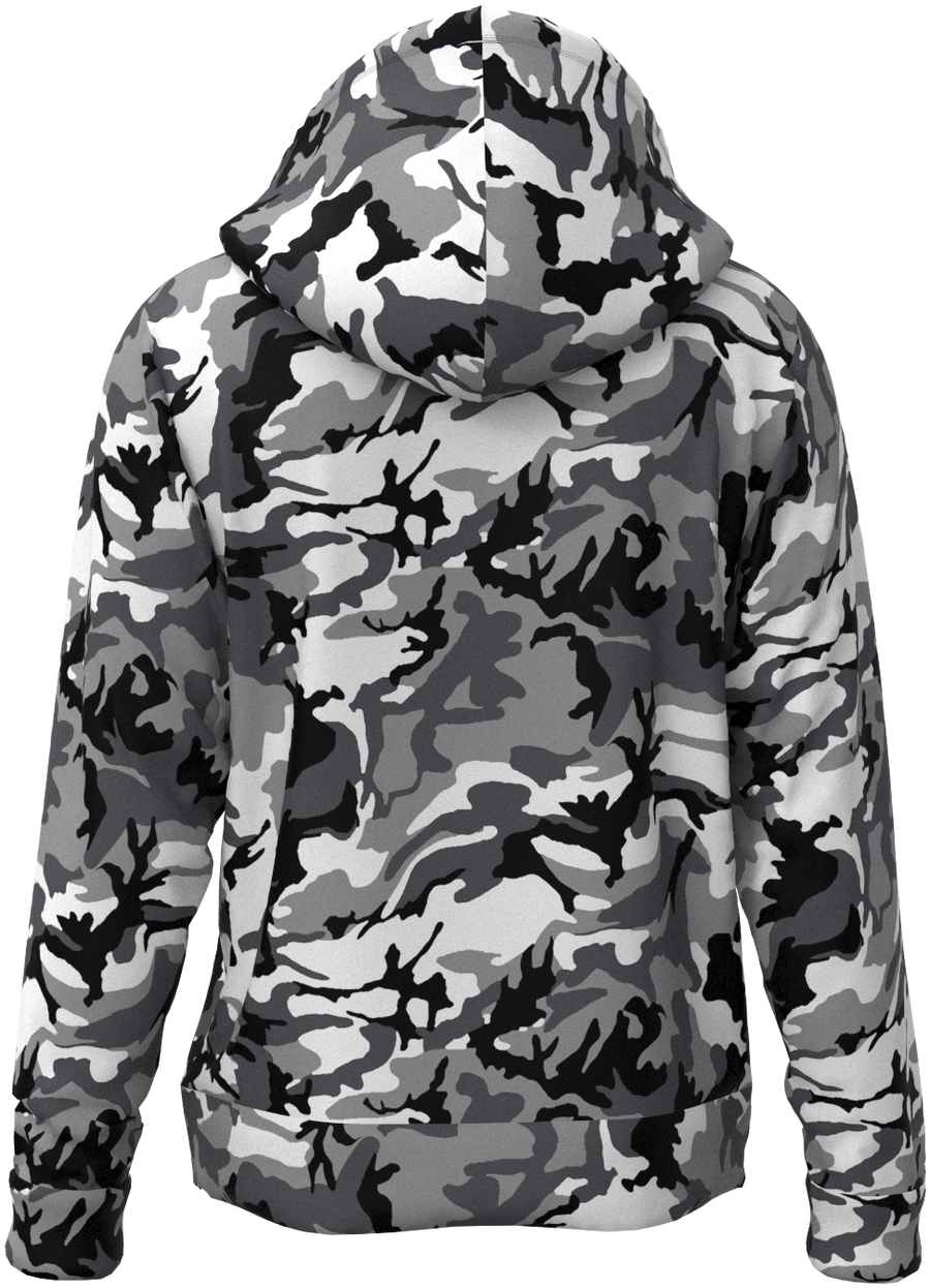 LV Camo Black Silver - Hoodie