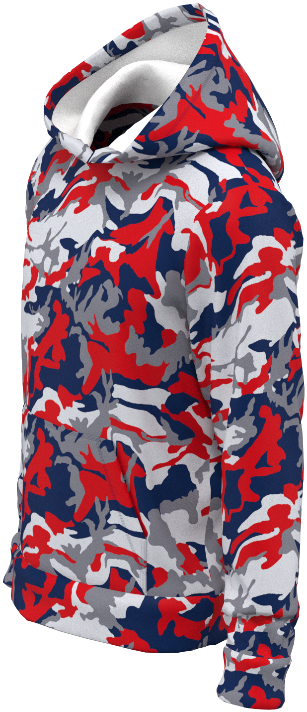 NE Camo Red Blue Silver - Hoodie