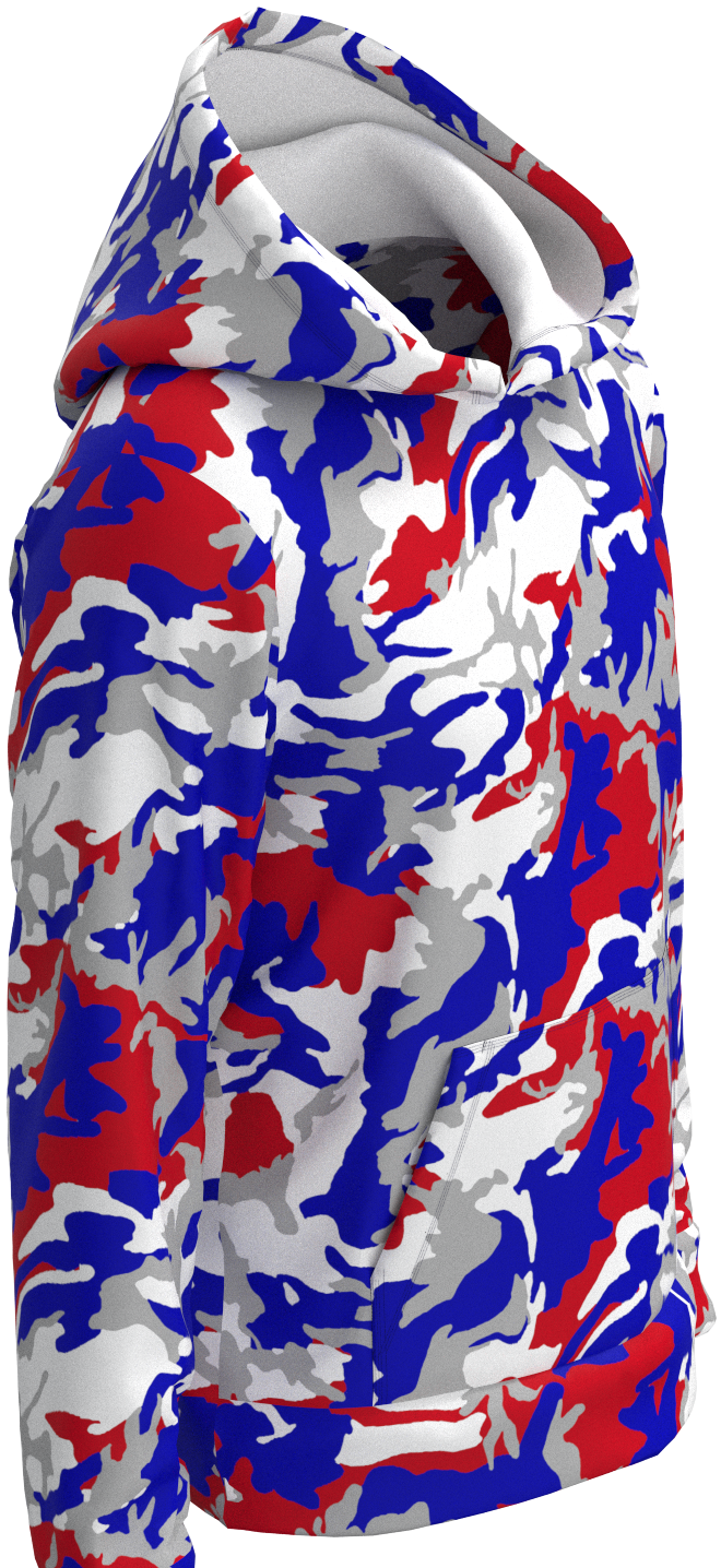 NY Camo Blue White Red - Hoodie