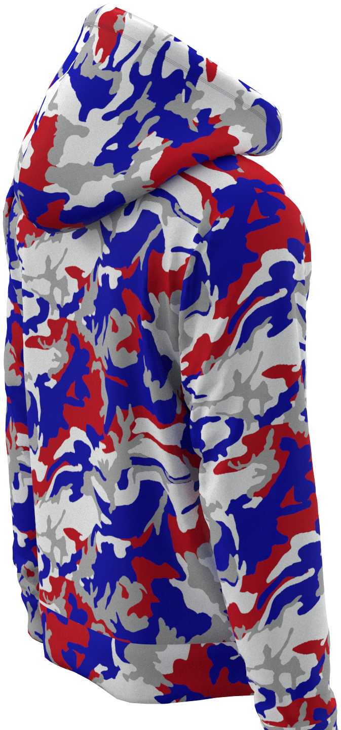 NY Camo Blue White Red - Hoodie