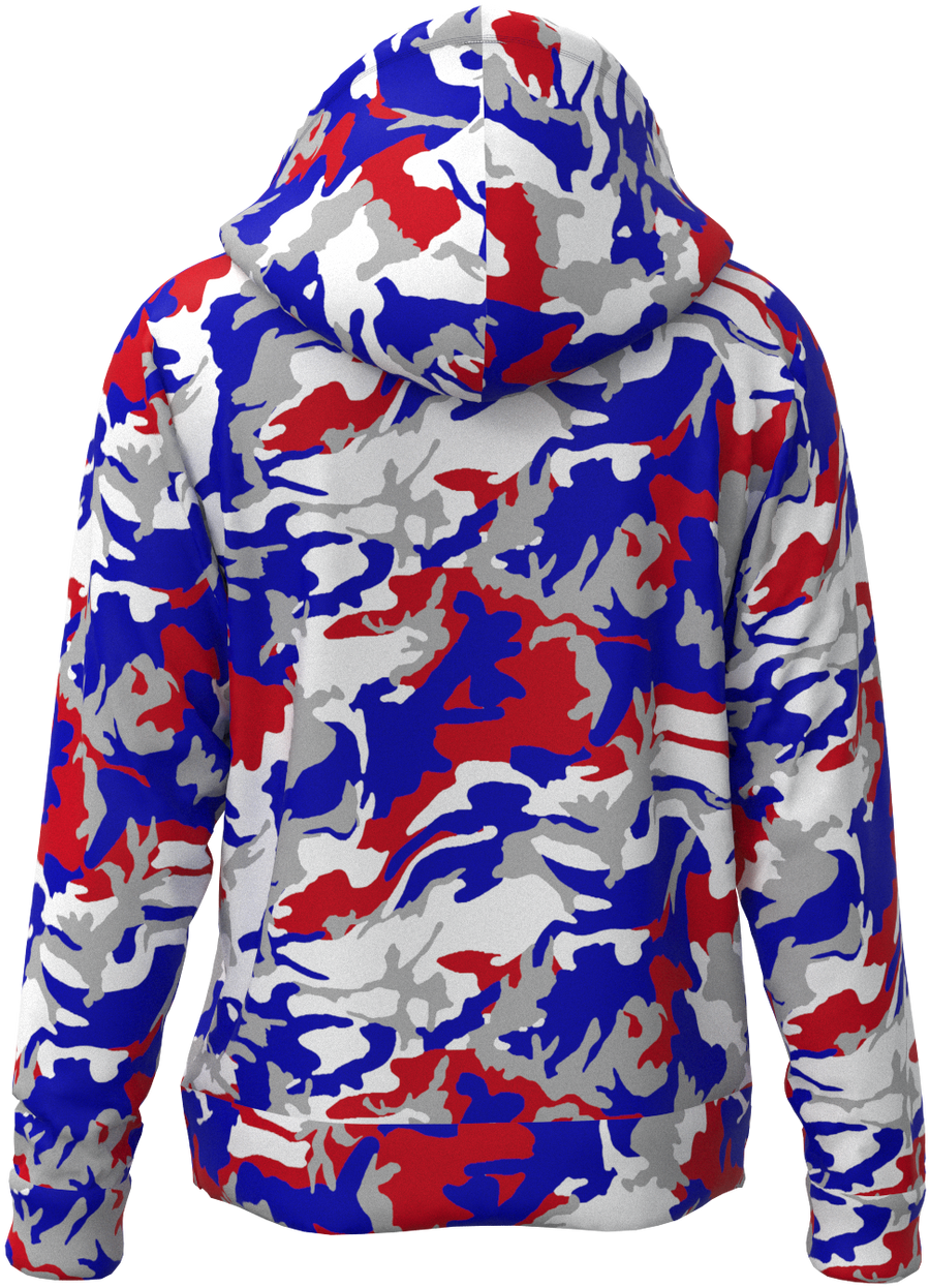 NY Camo Blue White Red - Hoodie