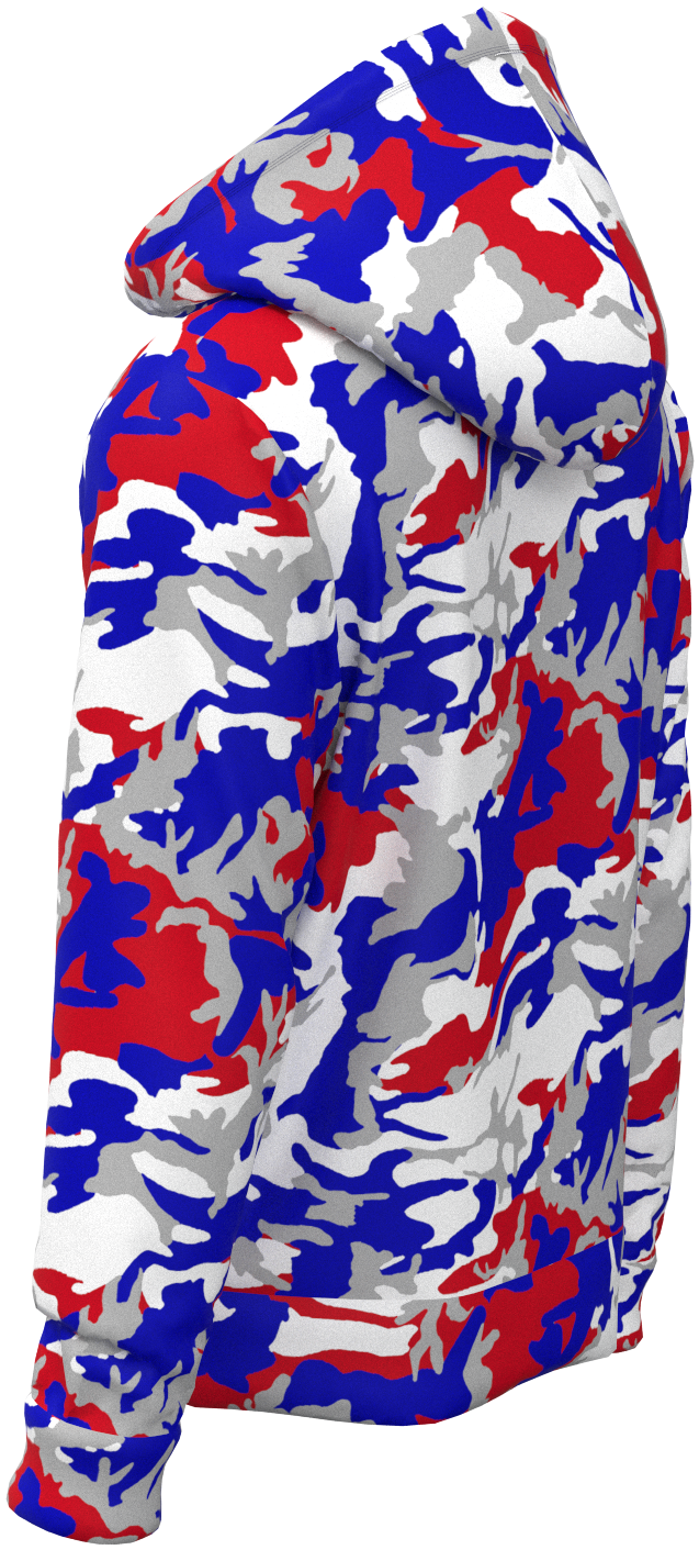 NY Camo Blue White Red - Hoodie