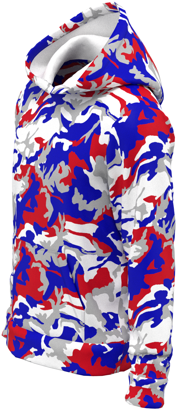 NY Camo Blue White Red - Hoodie