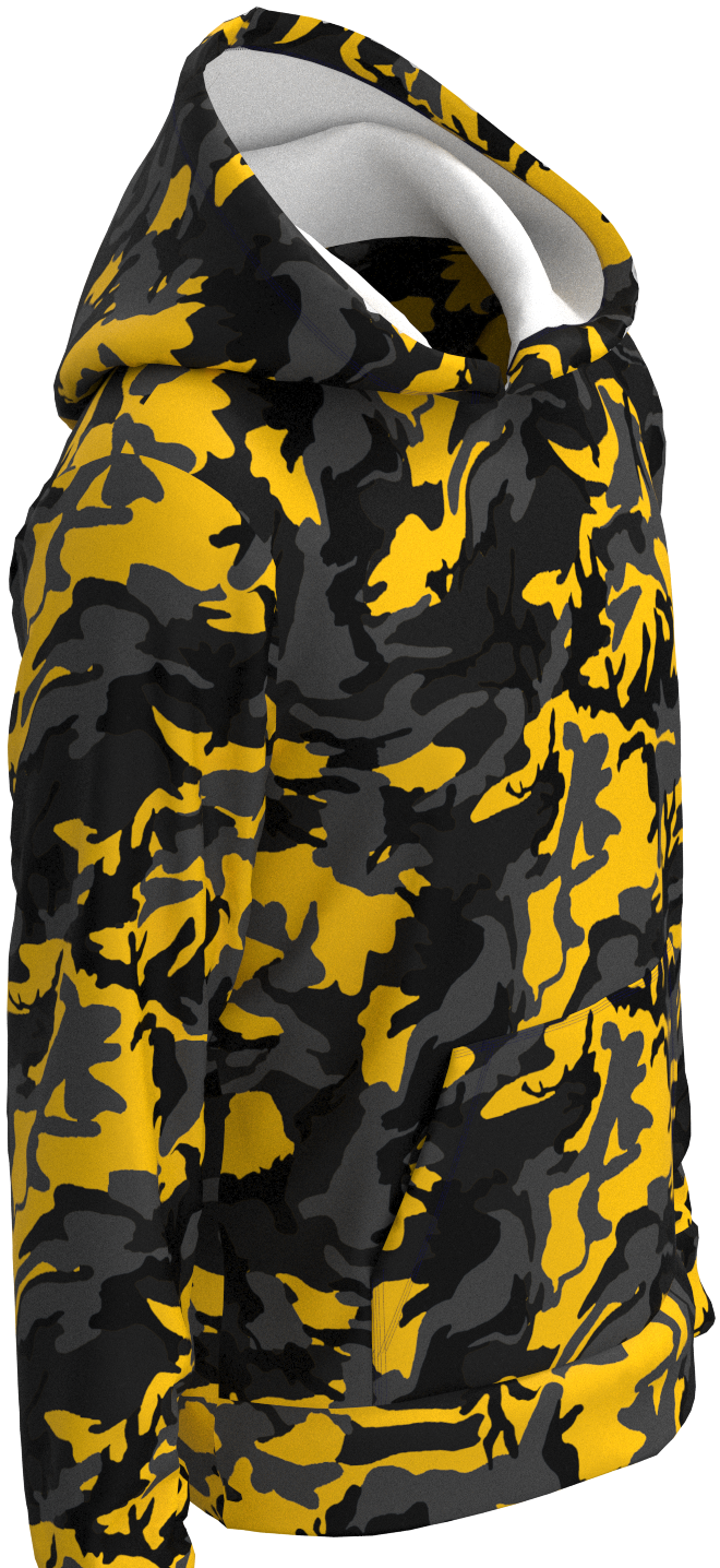 PIT Camo Black Yellow - Hoodie