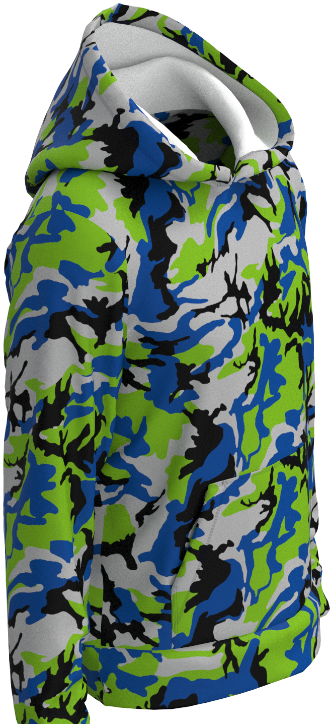 SEA Camo Green Blue - Hoodie