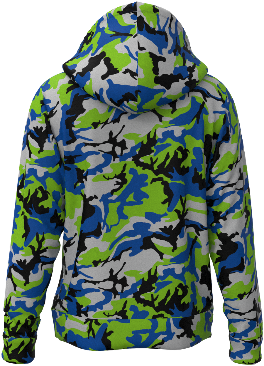 SEA Camo Green Blue - Hoodie