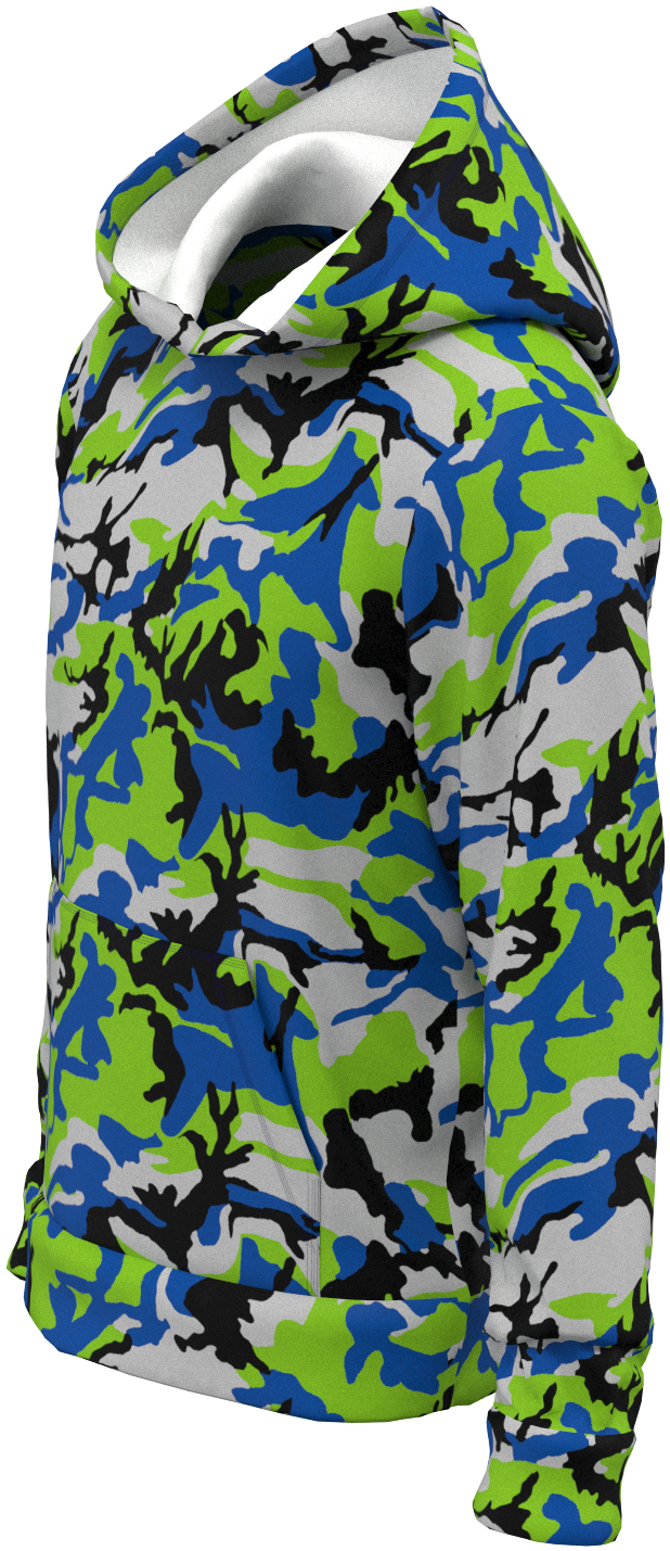 SEA Camo Green Blue - Hoodie