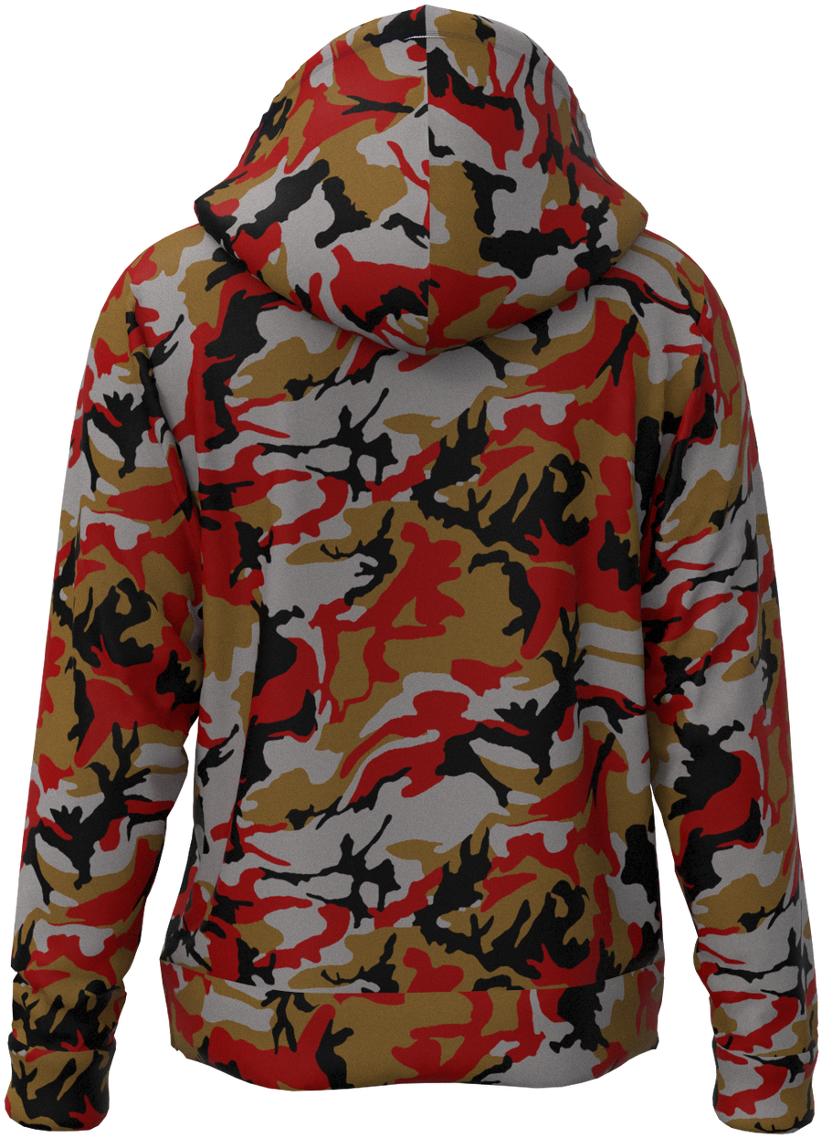 SF Camo Red Gold - Hoodie