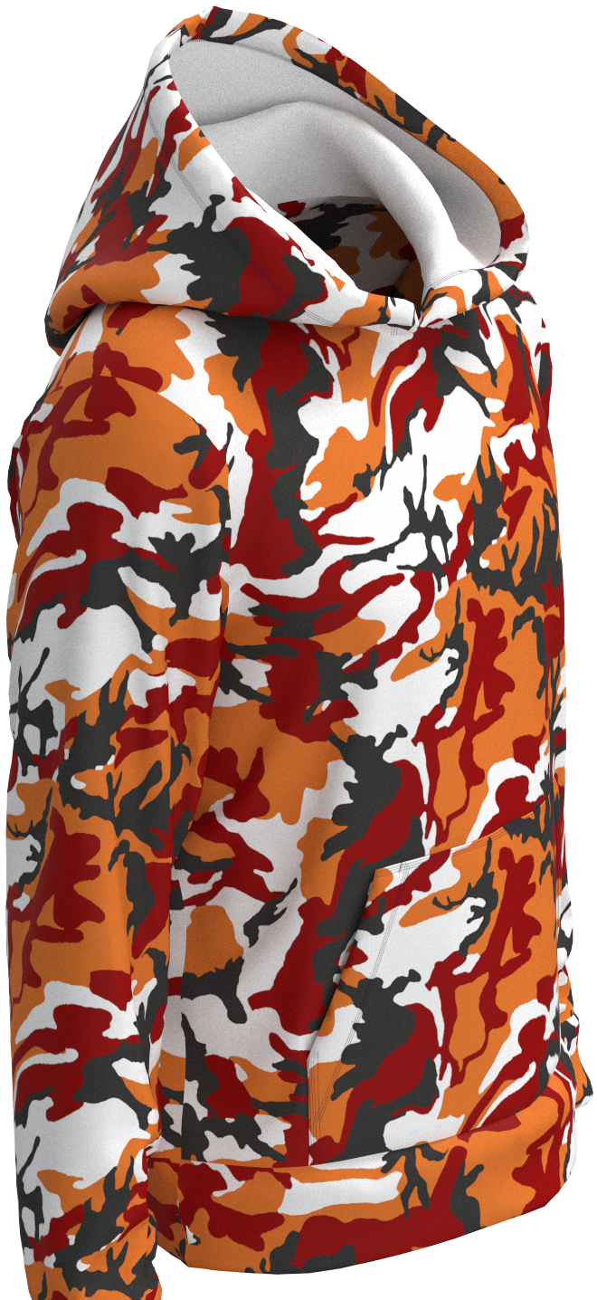 TB Camo Orange Red - Hoodie