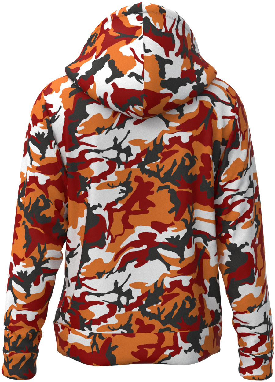 TB Camo Orange Red - Hoodie