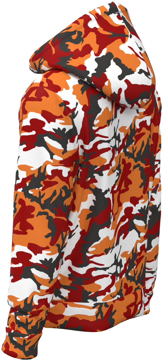 TB Camo Orange Red - Hoodie