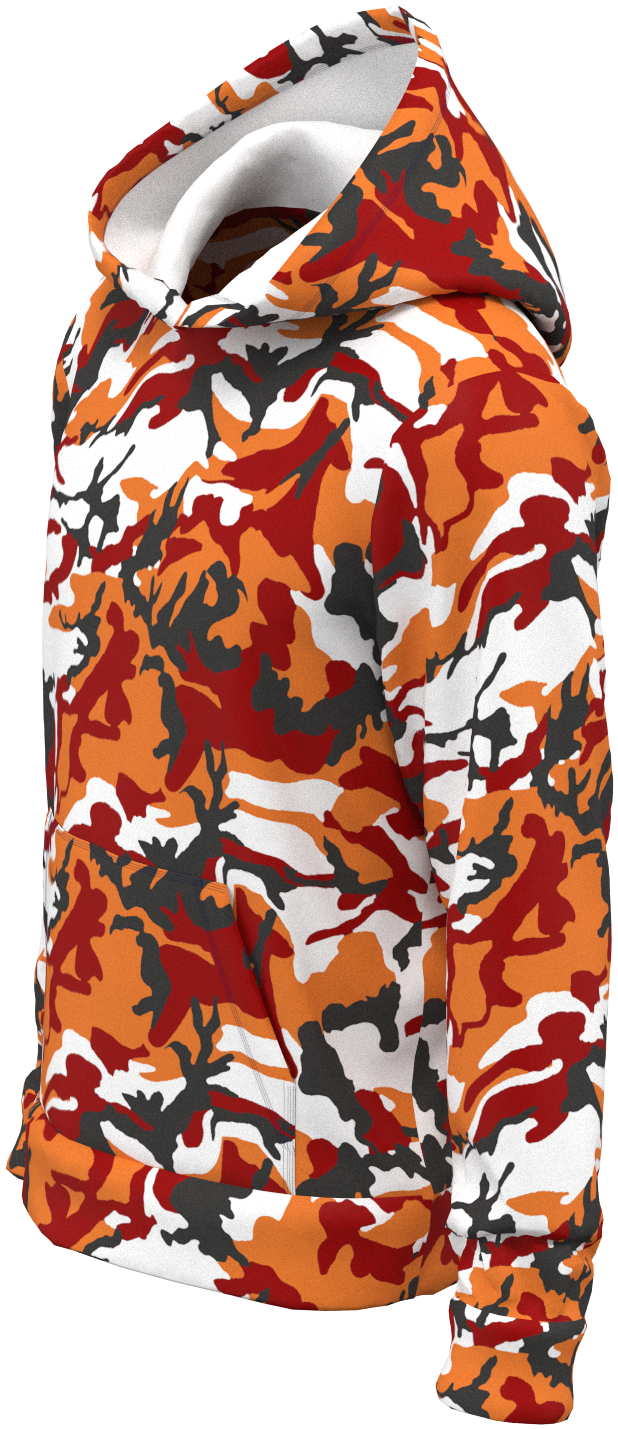 TB Camo Orange Red - Hoodie