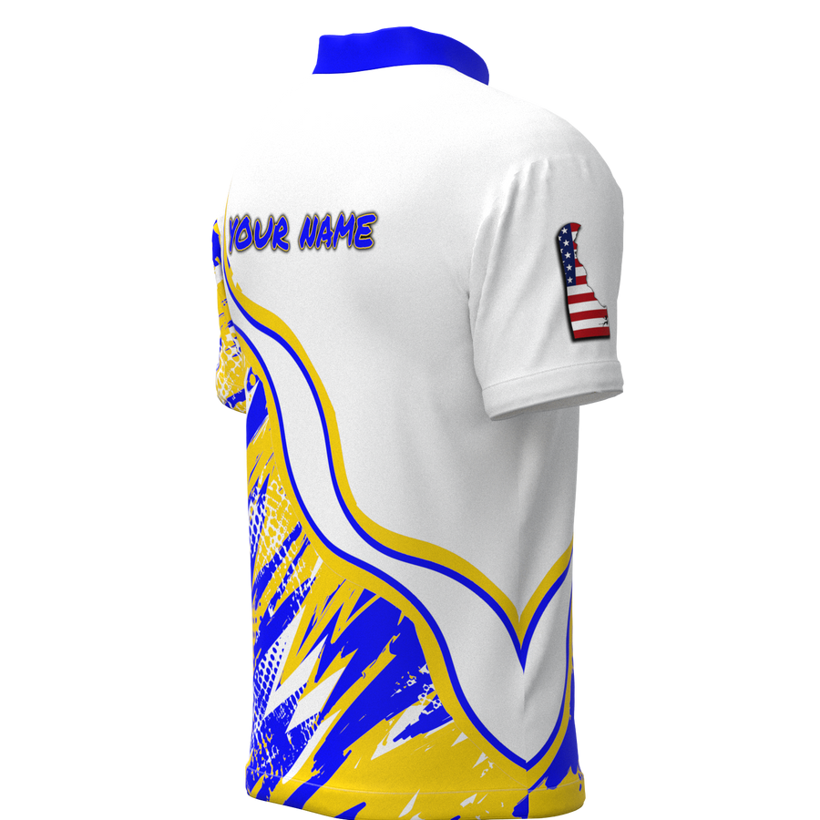 Delaware Tournament Mock Collar Zip - Bowling Jersey