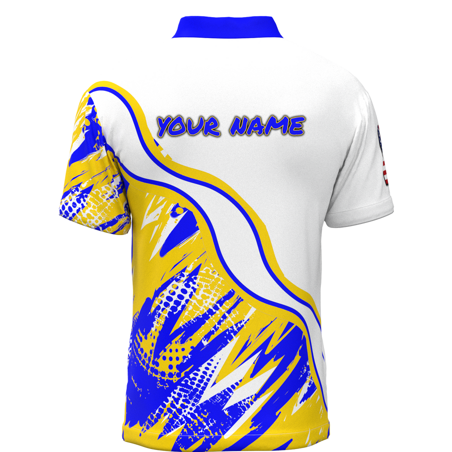 Delaware Tournament Mock Collar Zip - Bowling Jersey