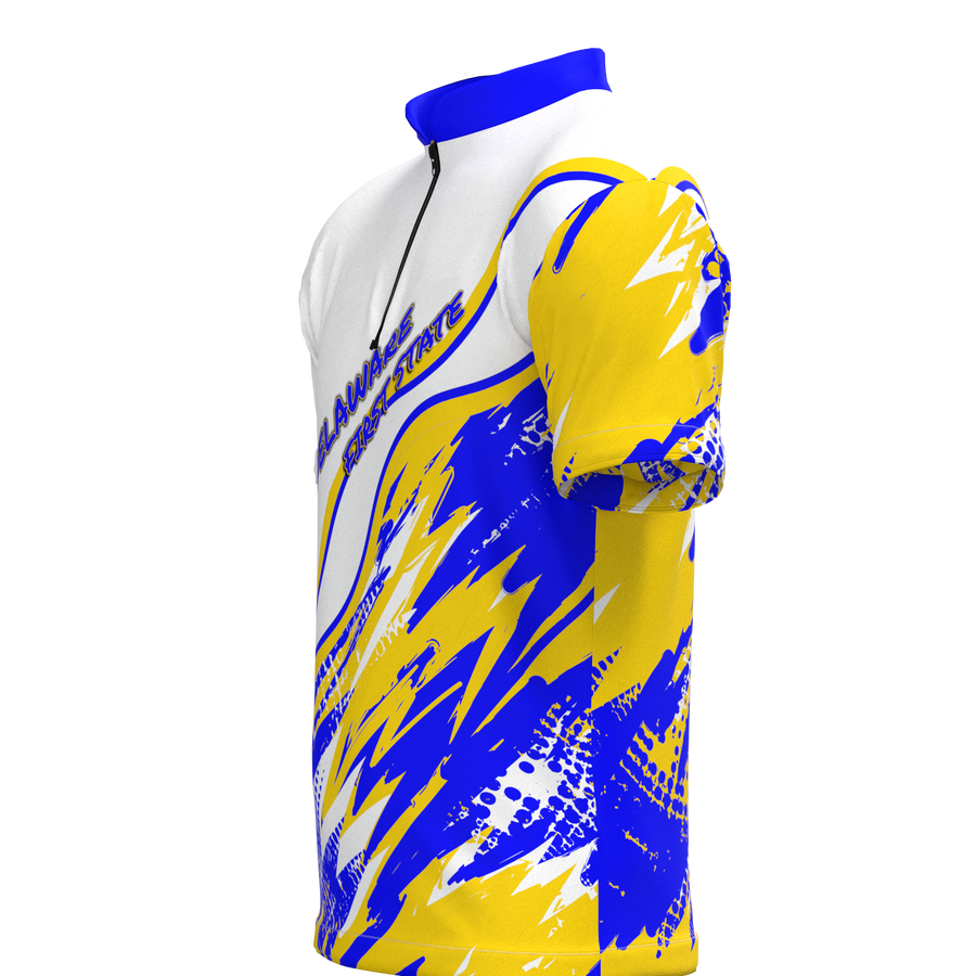 Delaware Tournament Mock Collar Zip - Bowling Jersey