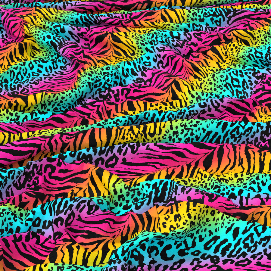 Ombre Stripe Leopard Black