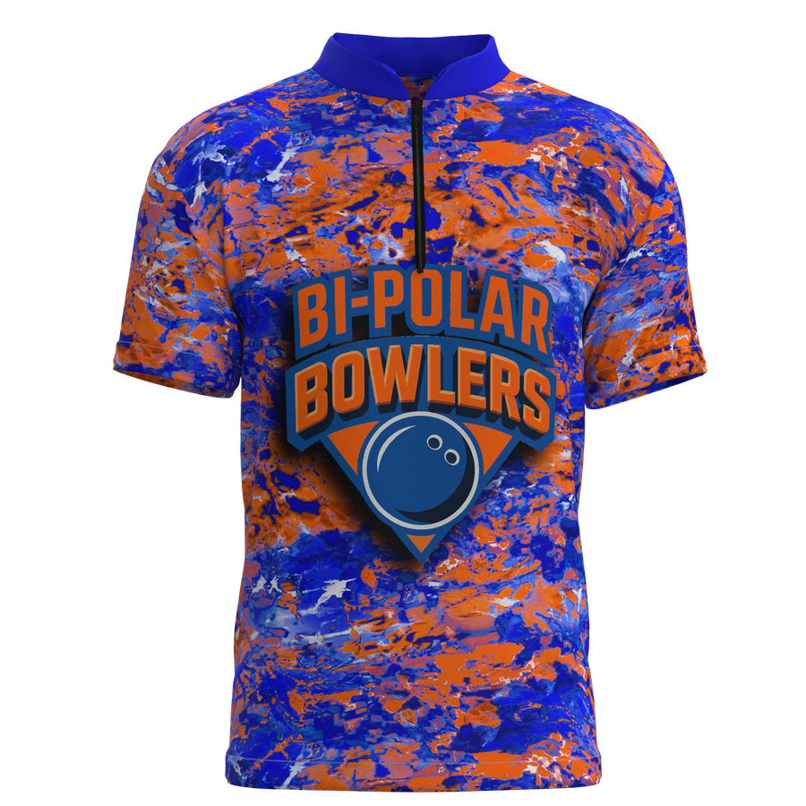 Bi-Polar Bowlers Mock Collar Zip - Bowling Jersey