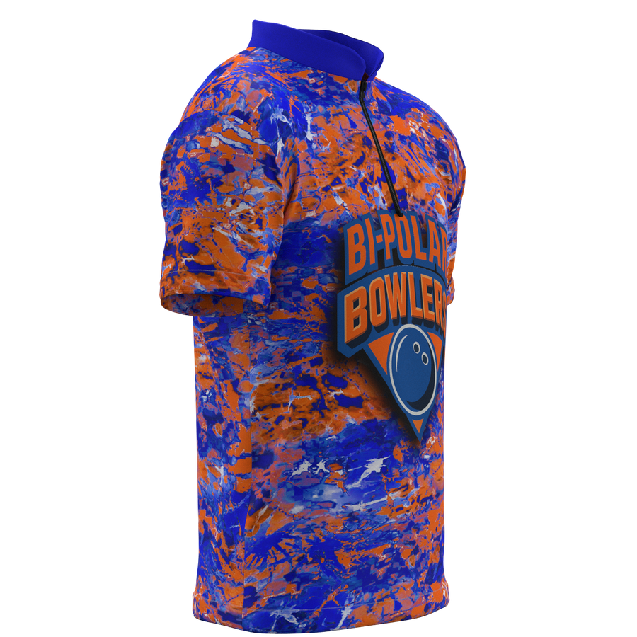 Bi-Polar Bowlers Mock Collar Zip - Bowling Jersey