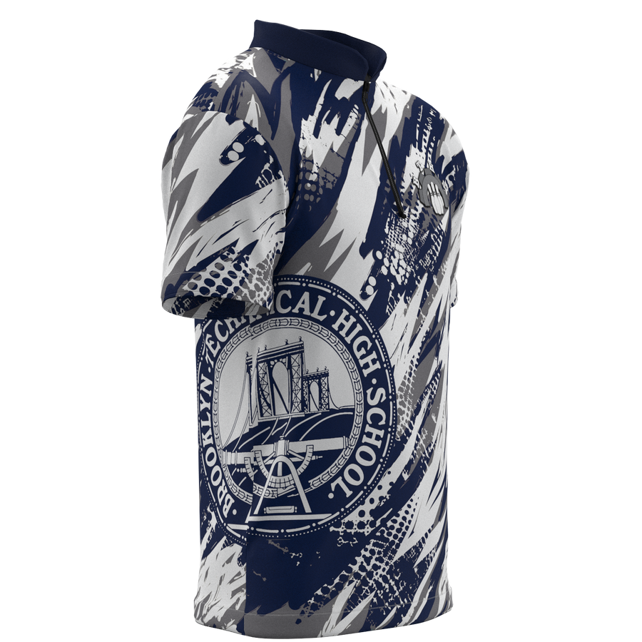 BTHS Mock Collar Zip - Bowling Jersey