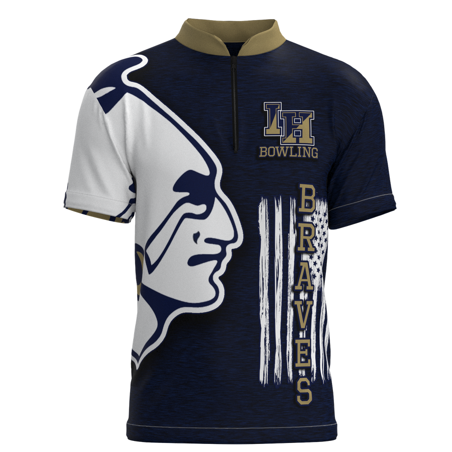 IHHS Mock Collar Zip - Bowling Jersey