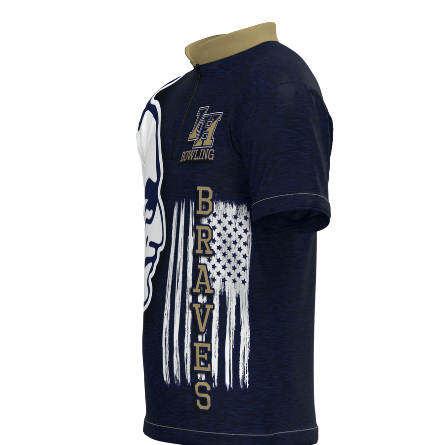 IHHS Mock Collar Zip - Bowling Jersey