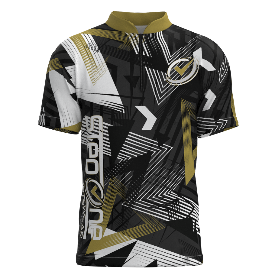Transfusion Gold Mock Collar Zip - Bowling Jersey