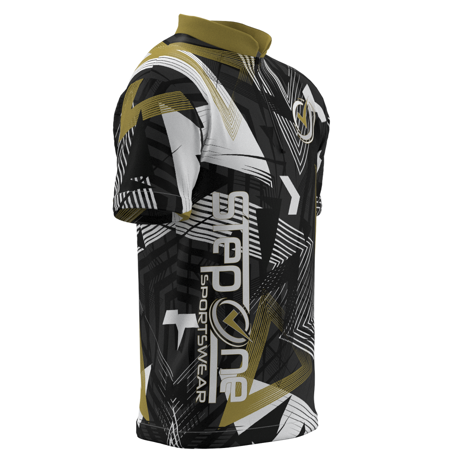 Transfusion Gold Mock Collar Zip - Bowling Jersey