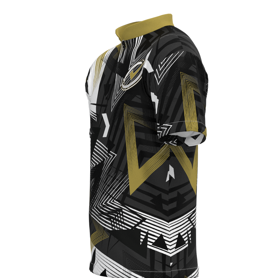 Transfusion Gold Mock Collar Zip - Bowling Jersey