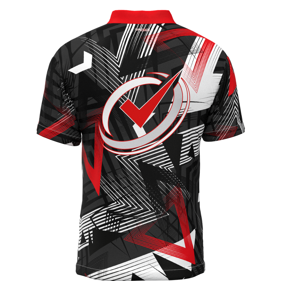 Transfusion Red Mock Collar Zip - Bowling Jersey