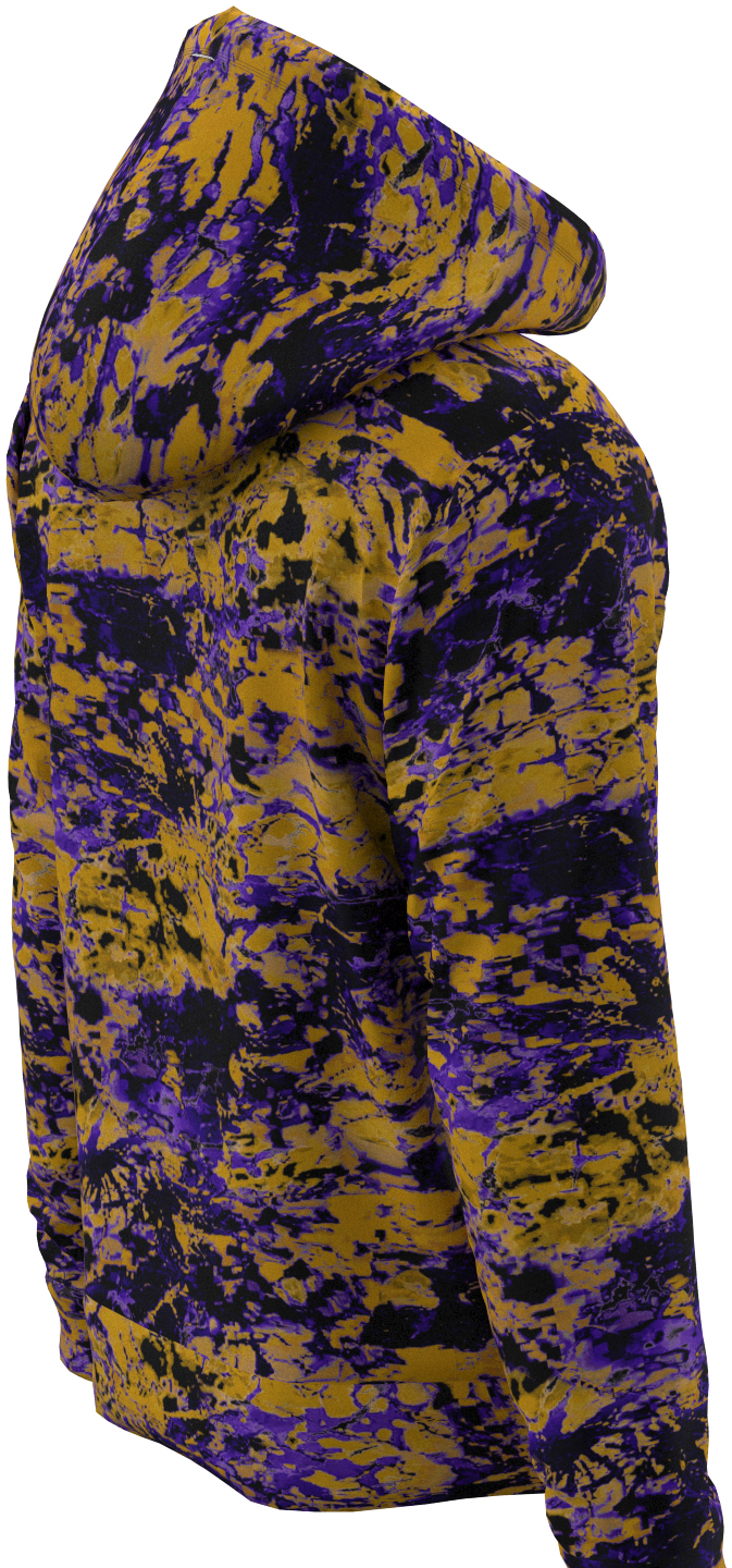 BLT Neo Tie Dye Purple Gold Hoodie