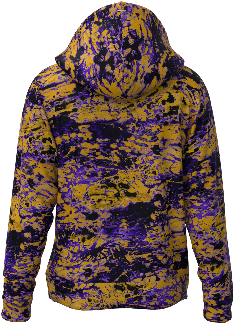 BLT Neo Tie Dye Purple Gold Hoodie