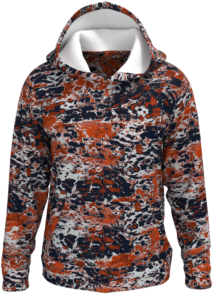 CHI Neo Tie Dye Orange Navy Hoodie